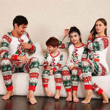 Family Matching Santa Claus Christmas Elk Pajamas