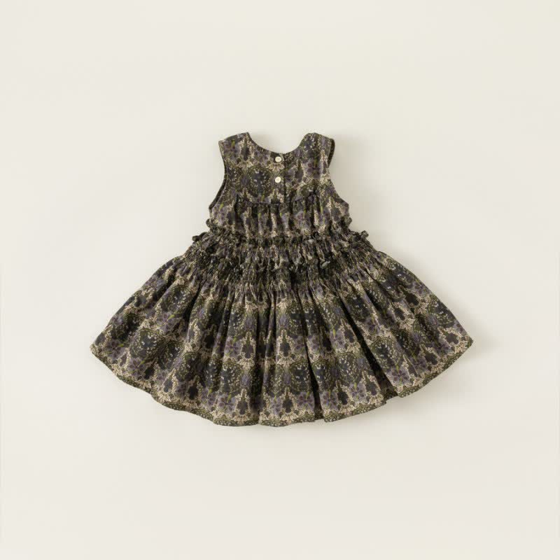 Toddler Girl Smocked Florals A Line Dress