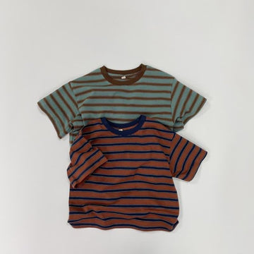 Toddler Boy Retro Striped Casual Tee