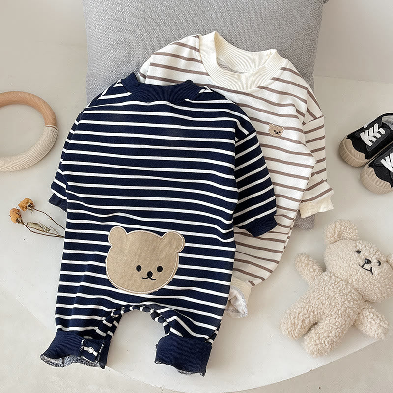 Baby Bear Striped Romper