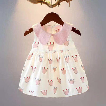 Baby Crown Lapel Collar Dress