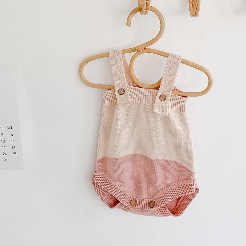 Baby Bunny Knitted Strap Overalls