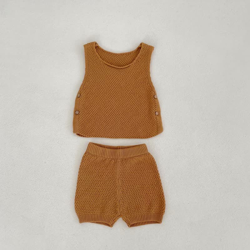 Baby Knitted Sleeveless 2 Pieces Set