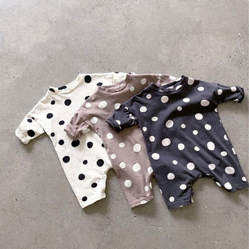 Baby Lovely White Dots Romper