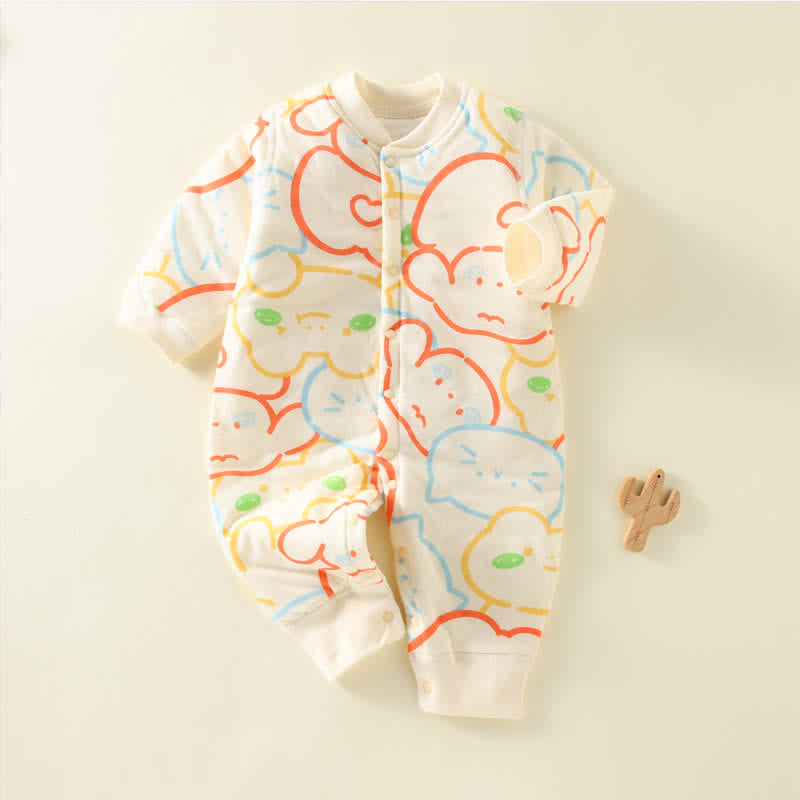 Baby Unisex Animal Crew Neck Romper