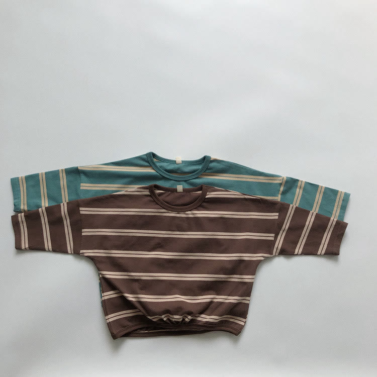 Toddler Wide Striped Round Neck Sweatshirt