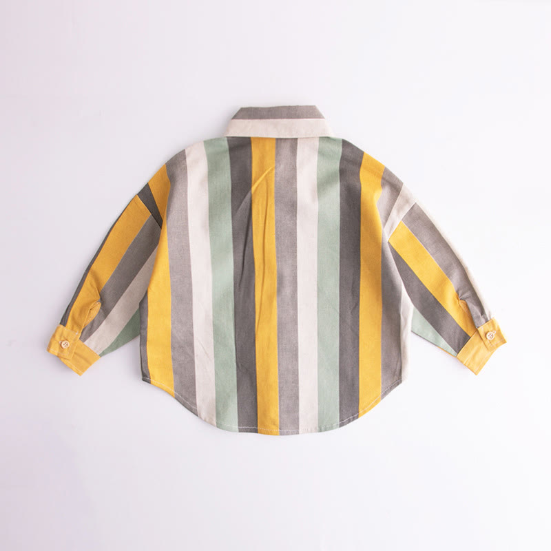 Toddler Boy Stirped Pocket Shirt