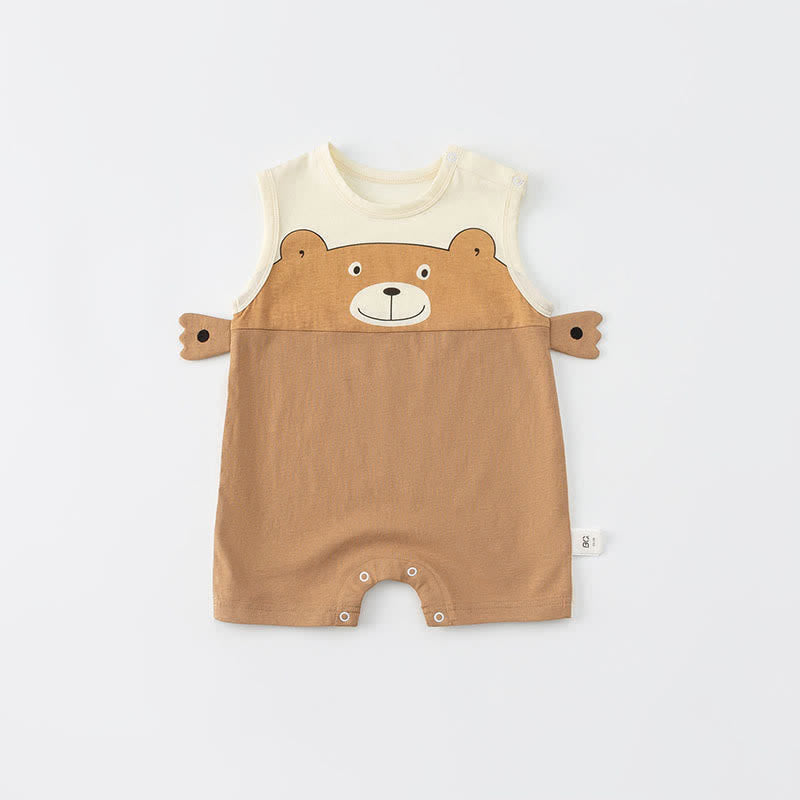 Baby Bear Sleeveless Casual Romper