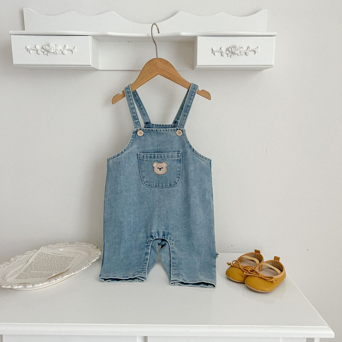 Baby Denim Bear Blue Overalls