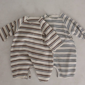 Baby Retro Striped Loose Romper