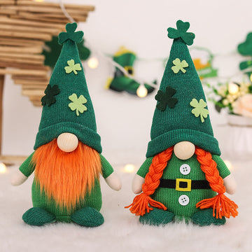 St Patrick's Day Gnome Faceless Doll