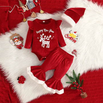 HAPPY NEW YEAR Deer 3pcs Set