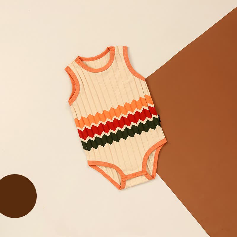 Baby Wavy Ribbed Sleeveless Bodysuit