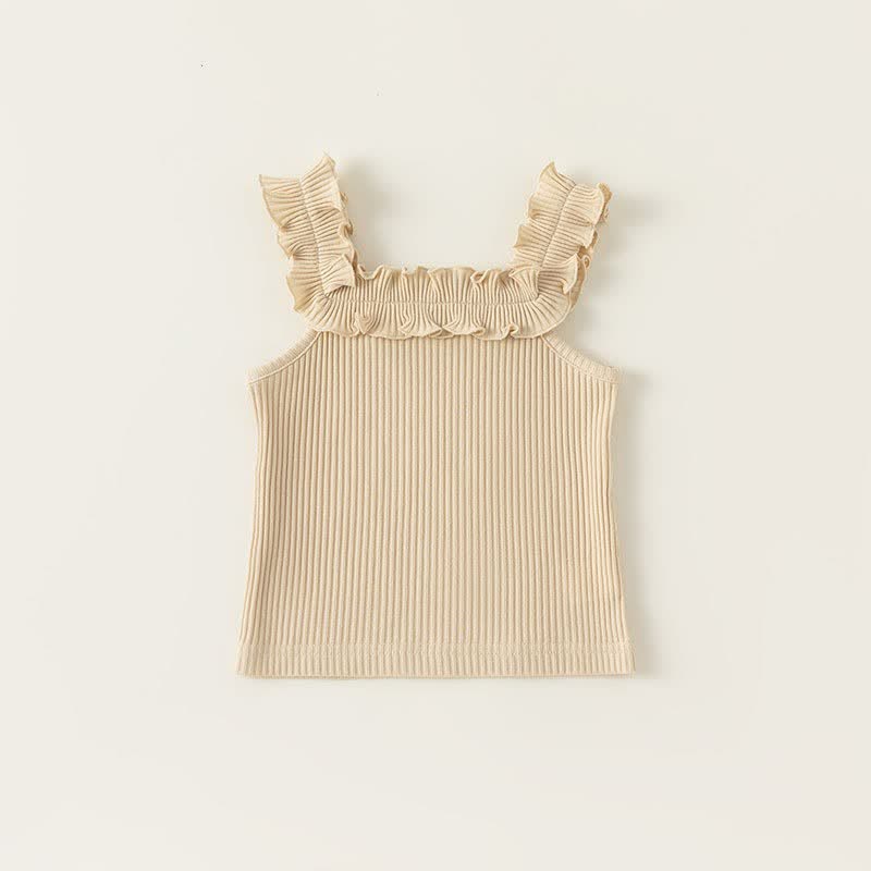 Toddler Girl Ruffled Solid Color Camisole