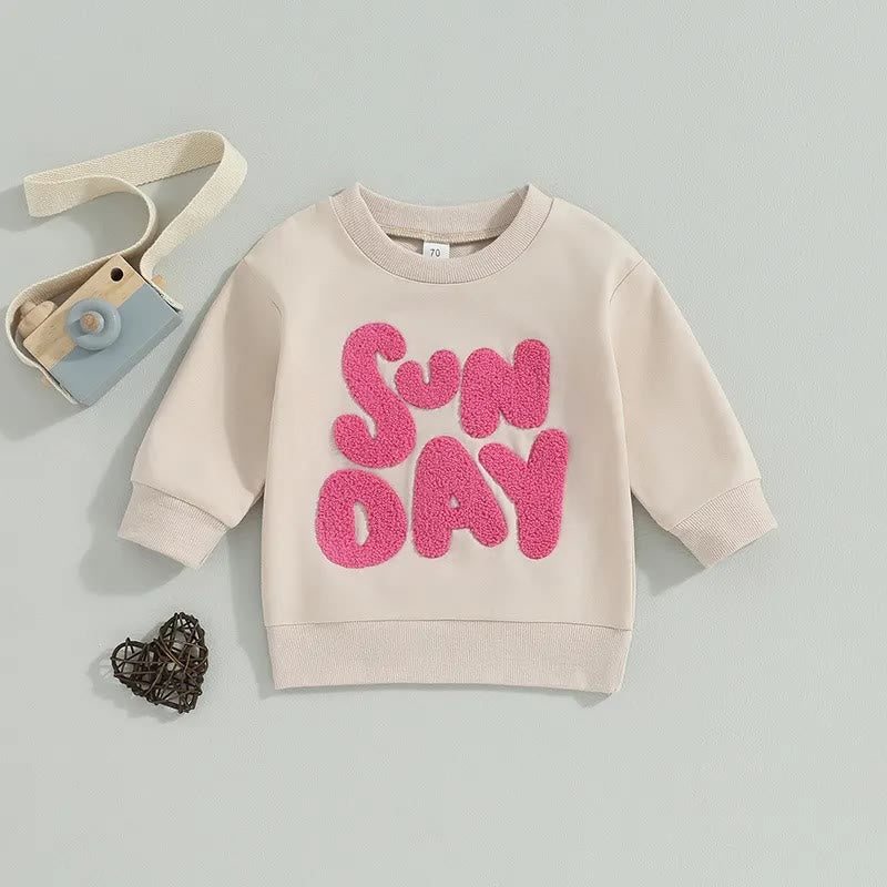 SUN DAY Baby Slogan Sweatshirt