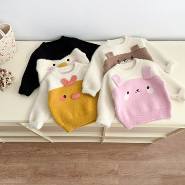 Baby Cute Knitted Fleece Animal Sweater