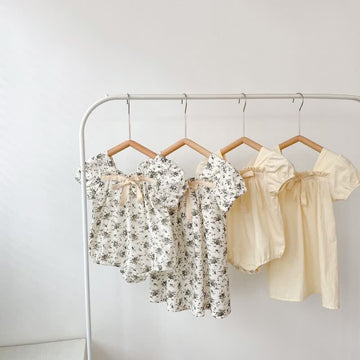 Baby Flowers Vintage Bodysuit with Sister Dress