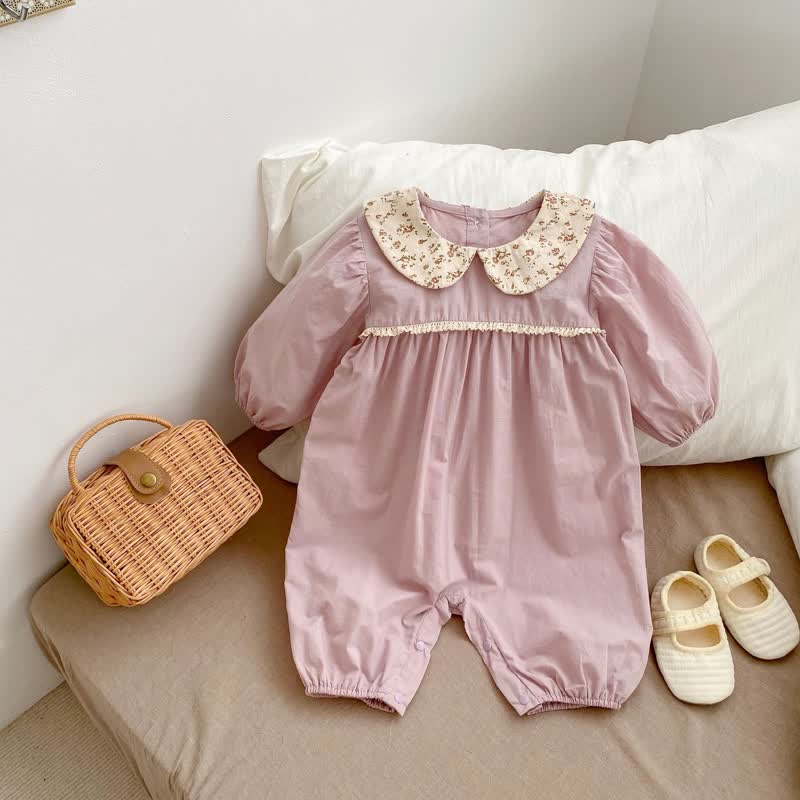 Baby Floral Peter Pan Collar Romper