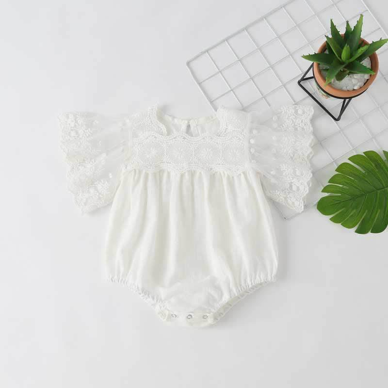 Baby Lace Ruffled Sleeve Bodysuit