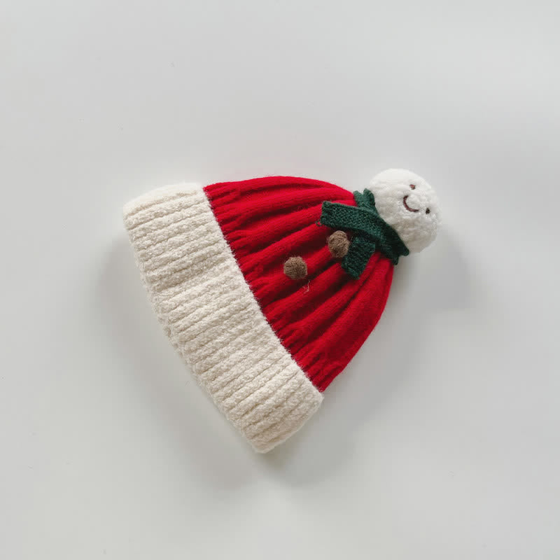 Baby Toddler Color Block Snowman Beanie