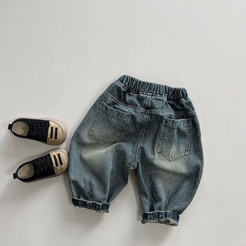 Toddler Denim Retro Casual Pants