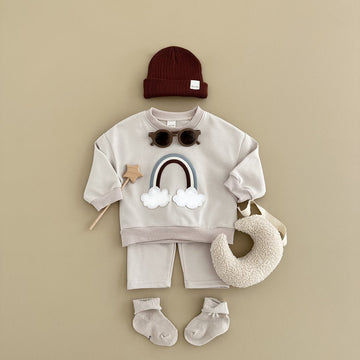 Baby Rainbow Clouds Sweatshirt and Pants Set