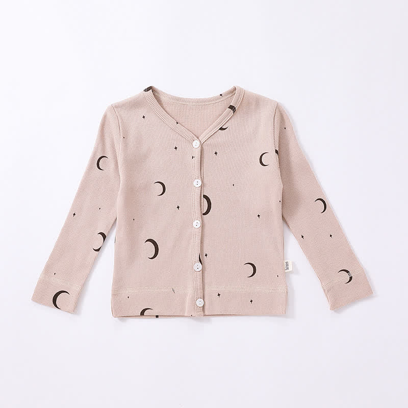 Baby Moon Dino Olive Crew Neck Cardigan