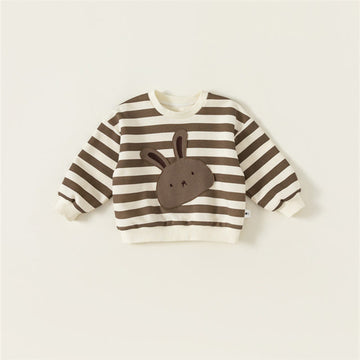 Toddler Striped Rabbit Sweatshirt