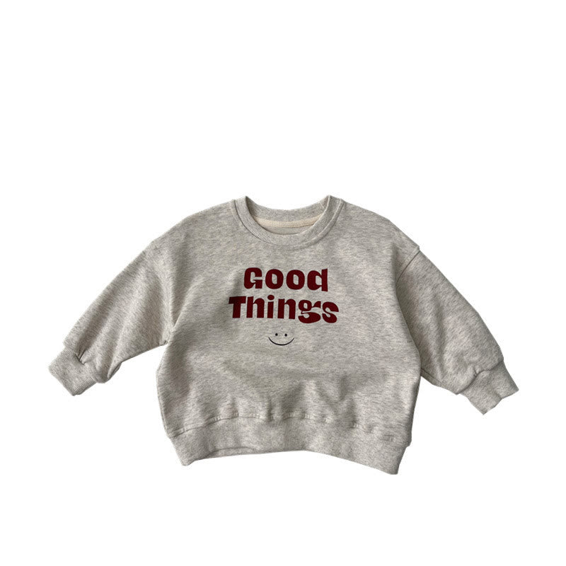 GOOD THINGS Toddler Smile Grey Sweatshirt