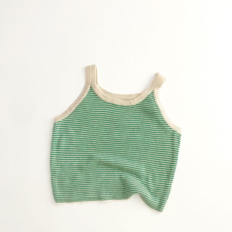 Toddler Knitted Striped Tank Top