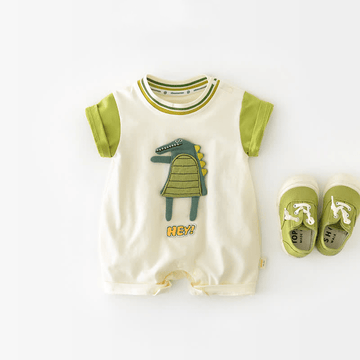 HEY Baby Dinosaur Color Block Romper