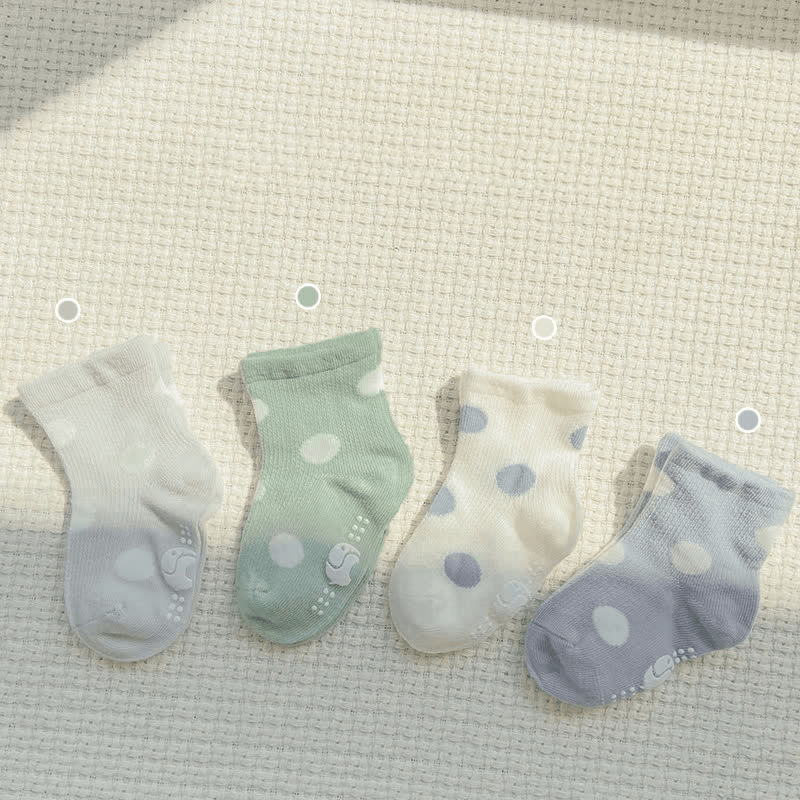 4 Pairs Baby Toddler Polka Dot Socks