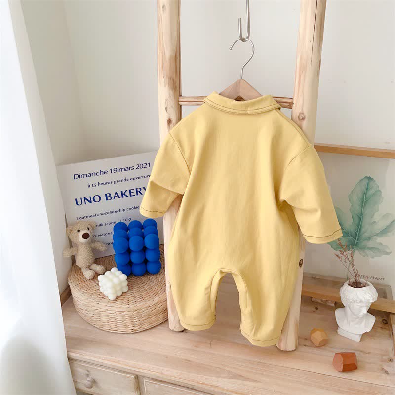 CUTE Baby Embroidered Bear Romper