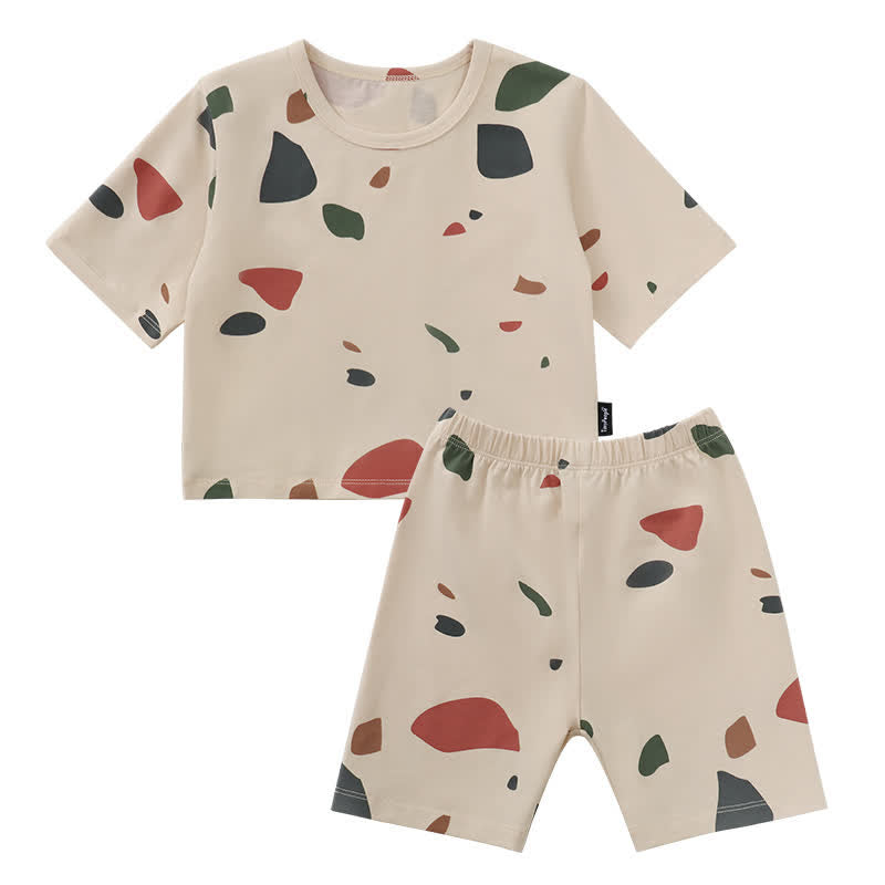 Baby Colorful Stone Tee and Shorts Set