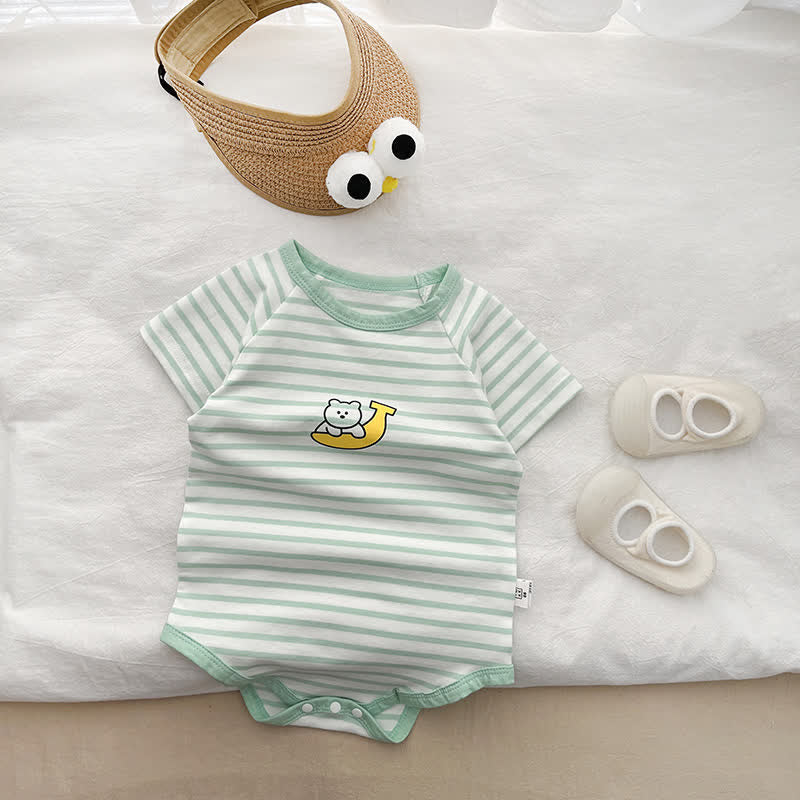 Baby Bear Duck Striped Bodysuit