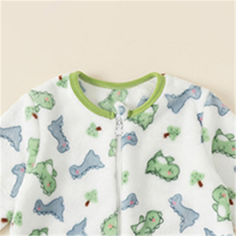 Baby Dino Fleece Pajamas Romper