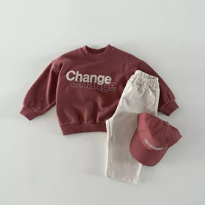 CHANGE Baby Casual Slogan Round Neck Sweatshirt