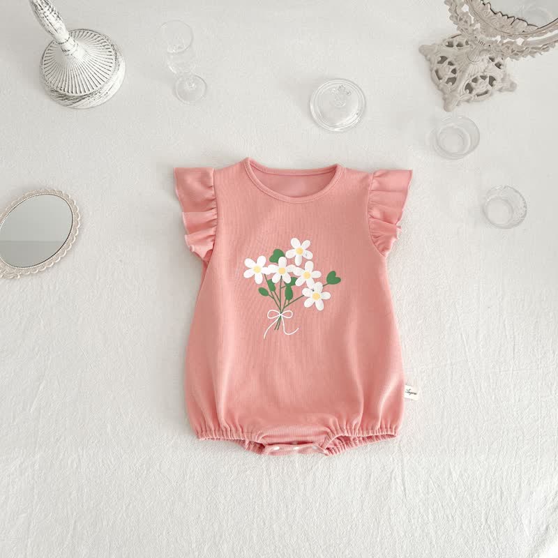 Baby Flower Patch Ruffled Bodysuit