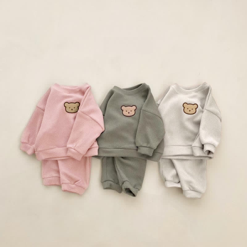 Baby Bear Ribbed Shirt and Pants Set