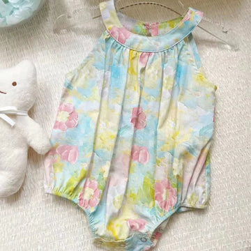 Baby Sweet Flower Sleeveless Bodysuit