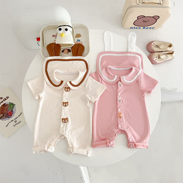 Baby Bunny Bear Newborn Ribbed Romper