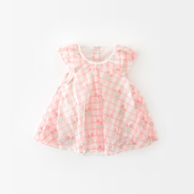 Baby Flower Plaid Tutu Skirted Bodysuit