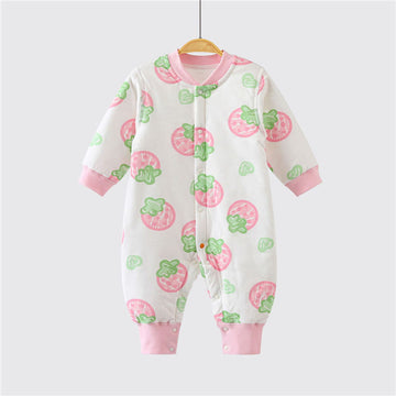 Baby Girl Graffiti Strawberry Heart Romper