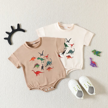 Baby Dino Newborn Loose Bodysuit