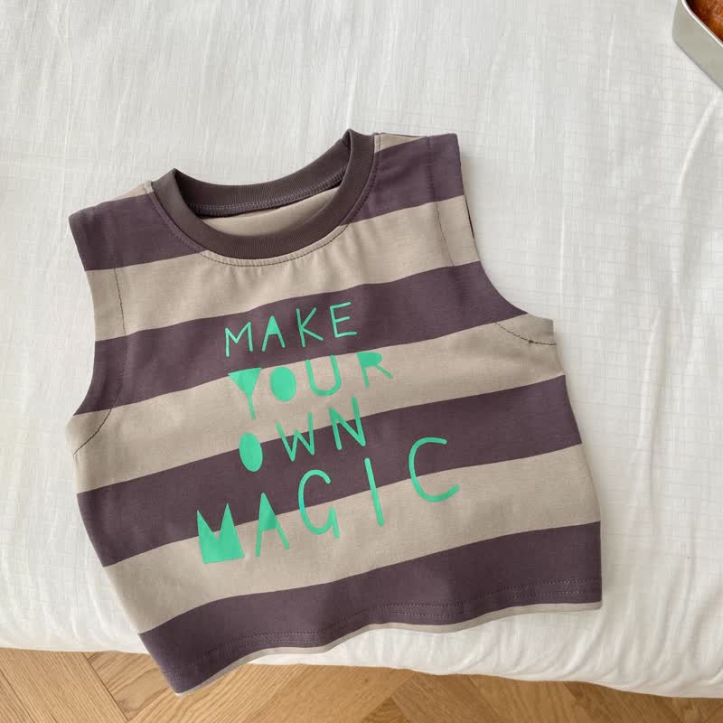 MAKE YOUR OWN MAGIC Baby Toddler Striped Tank Top