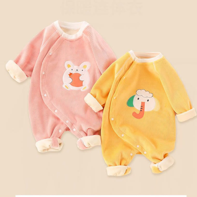 Baby Fleece Animal Seamless Romper