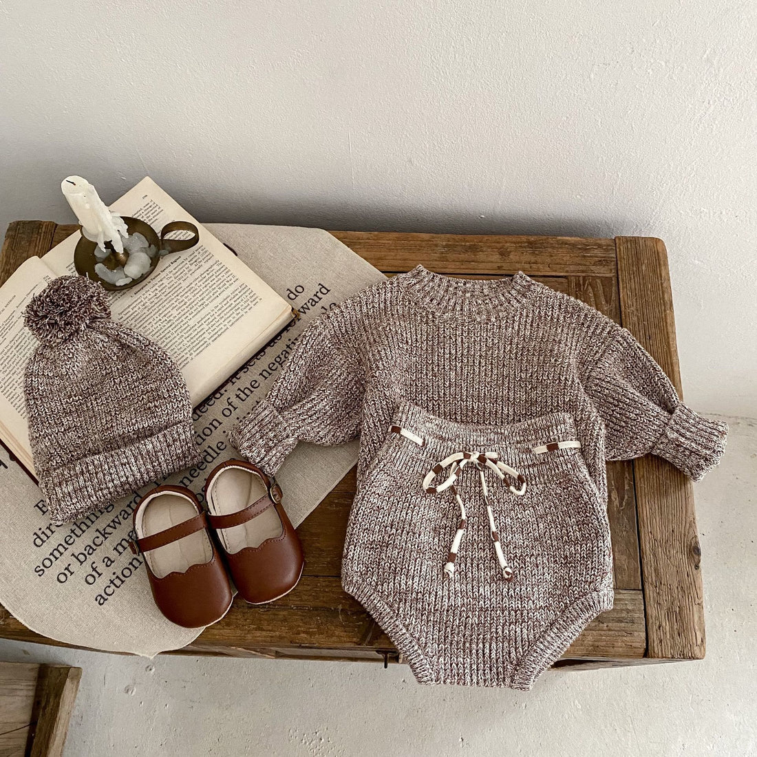 Baby Knitted Color Mixture Lovely 2 Pieces Set