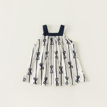 Toddler Girl Bowknot Dot Sling Dress