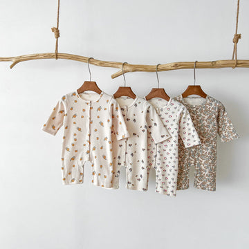 Baby Floral Fruit Waffle Romper