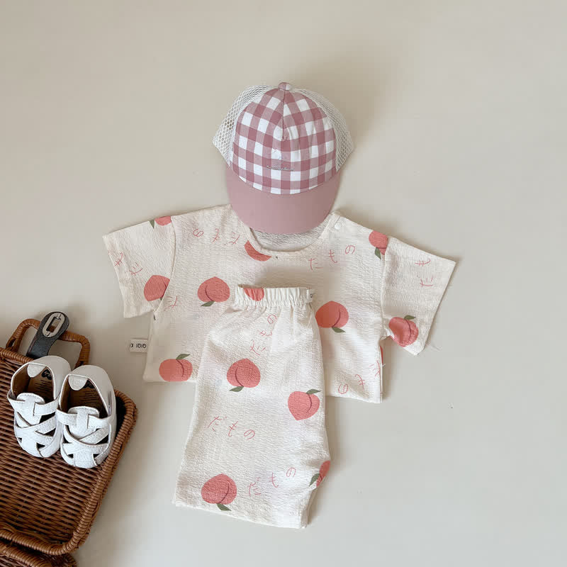 Baby Peach Tee and Shorts Set